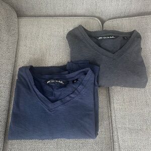 Travis Mathew Cloud V-Neck Tee - Men’s - Large - Bundle - Blue and Grey